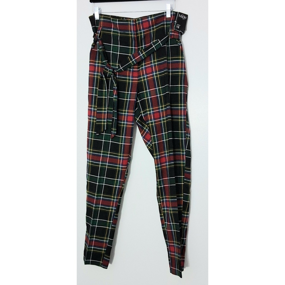 New York & Company 7th Avenue Pants Size 12 The Madie Pant Tartan Plaid NEW